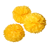 Yellow Buttercup Tissue Pom Poms Large